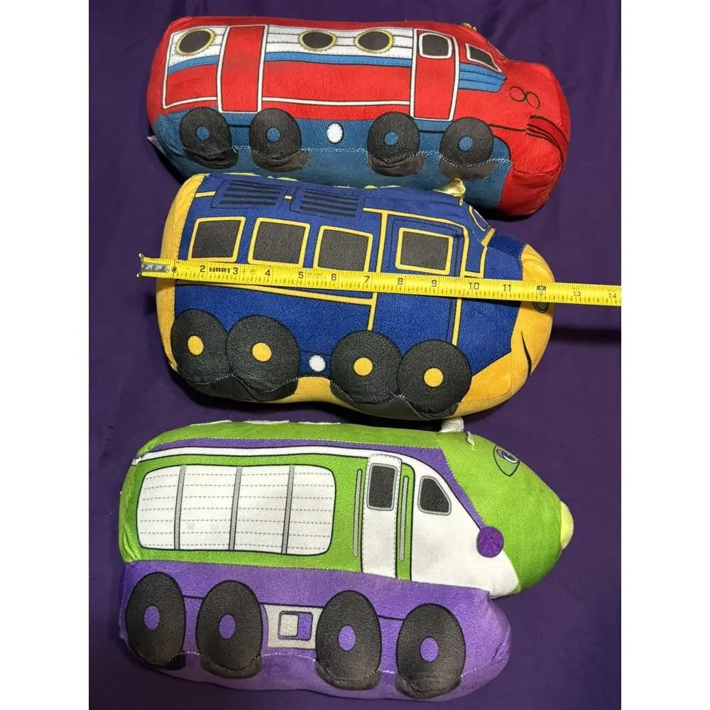Chuggington Plush Stuffed Wilson Toy Red Green Blue Train Engine Kids Set of 3